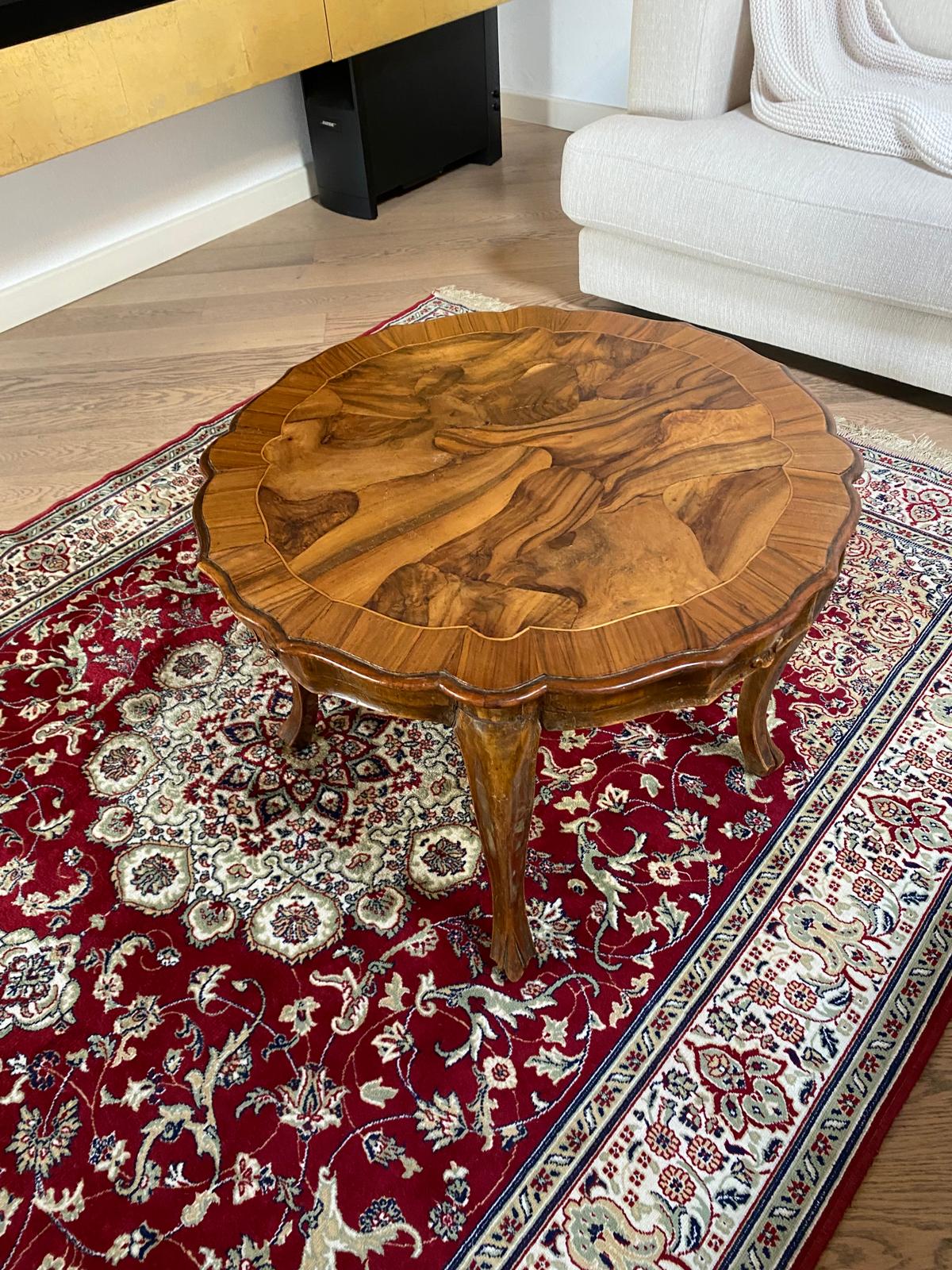 Piccolo tavolino da centro in radica - coffee table - H 46.5 cm